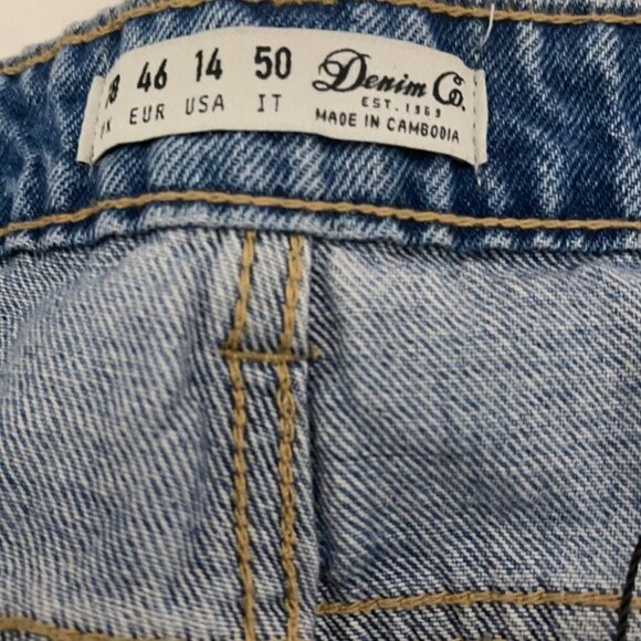 DenimCo distressed raw hem mom jeans size 14 - Picture 8 of 8